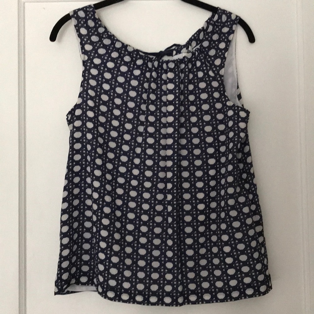 Vineyard Vines Navy & Blue Blouse w/Tie in Back.